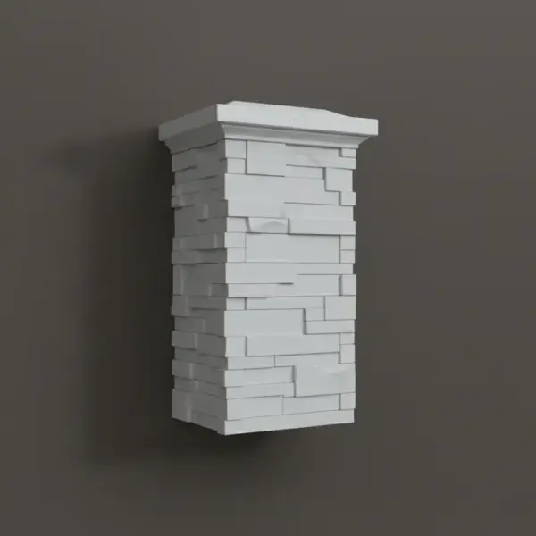 Faux Stone Column Wraps and Lamp Posts