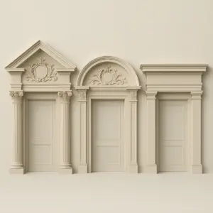 front door pediments