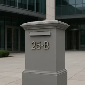 modern stucco mailbox